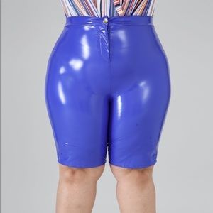 Vegan Leather Bermuda Shorts